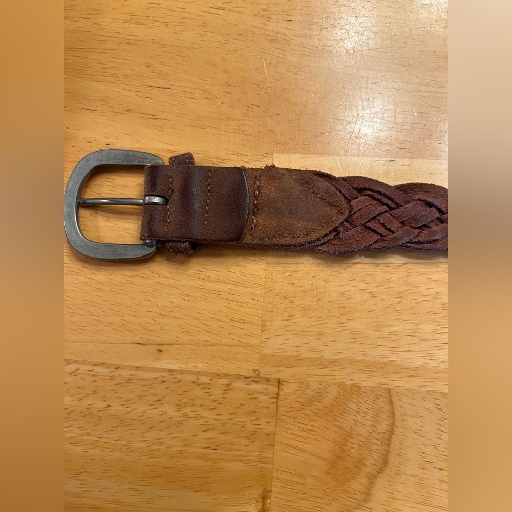 Women's Braided Leather Belt - Brown Unisex 38 inch full boho coastal cowgirl - Picture 11 of 16